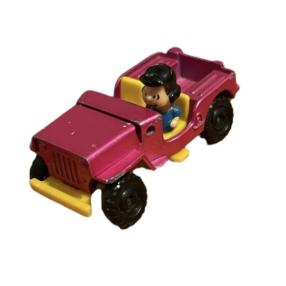 Aviva Peanuts Lucy Purple Jeep # C4 Diecast 1952 Toy Japan